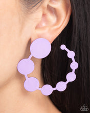 Load image into Gallery viewer, Have It Both PHASE - Purple post earring A092
