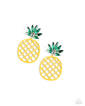 Load image into Gallery viewer, Pineapple Passion - Yellow earring E013
