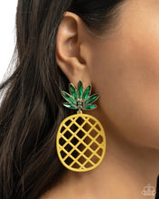 Load image into Gallery viewer, Pineapple Passion - Yellow earring E013
