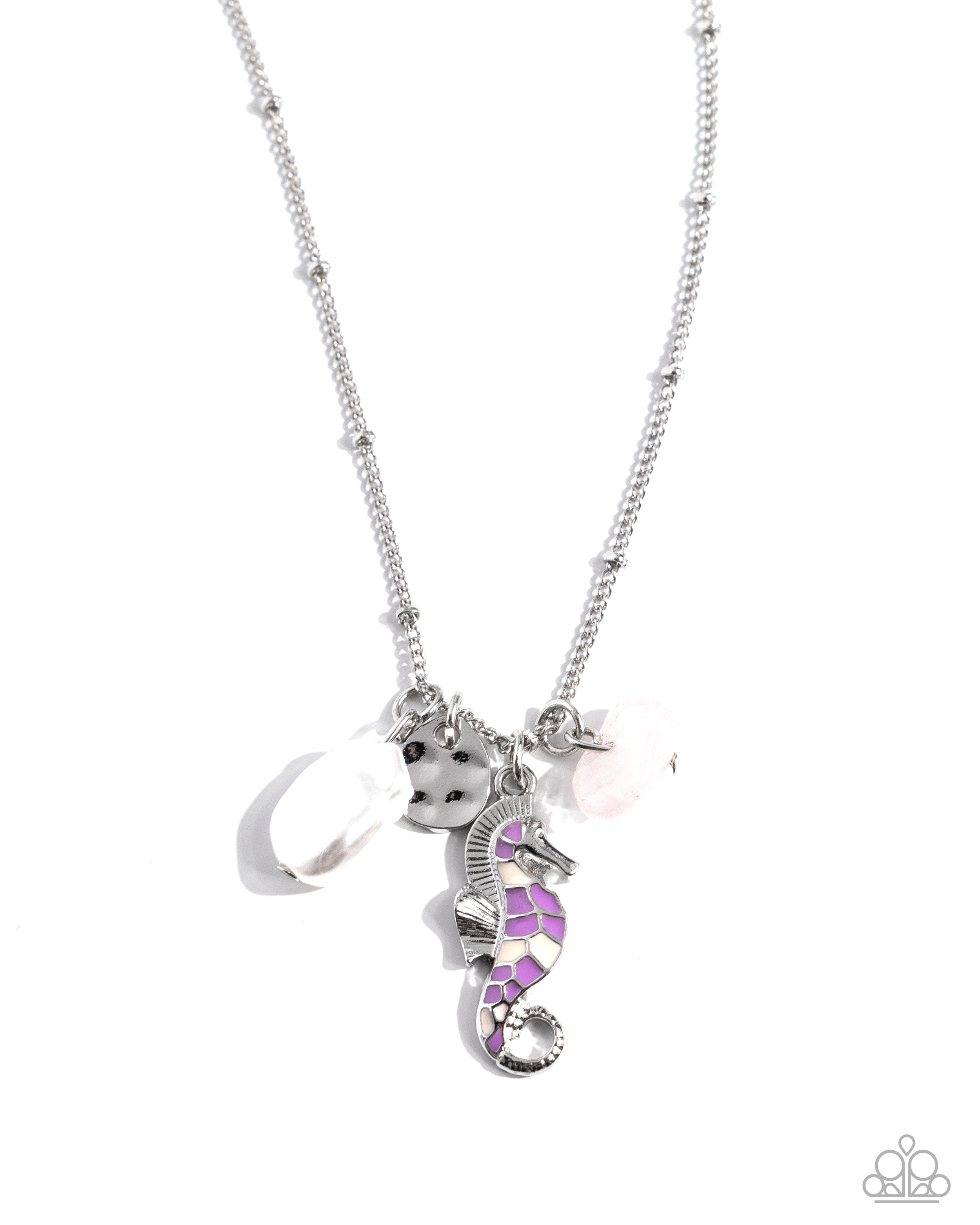 Seahorse Shimmer - Purple necklace E009(2) – Blingz By Adi