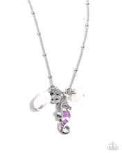 Load image into Gallery viewer, Seahorse Shimmer - Purple necklace E009(2)
