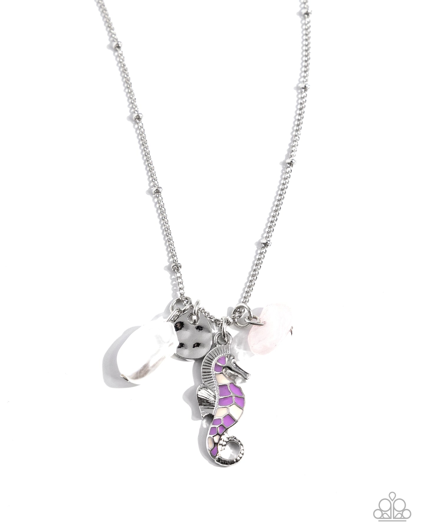 Seahorse Shimmer - Purple necklace E009(2)