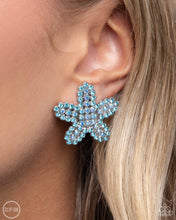 Load image into Gallery viewer, Starfish Serenade - Blue clip on earring A038
