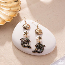 Load image into Gallery viewer, Delightful Dolphin - Gold earring EMP 2025 Exclusive E022
