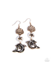 Load image into Gallery viewer, Delightful Dolphin - Gold earring EMP 2025 Exclusive E022
