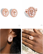 Load image into Gallery viewer, $10 SET: Rosy Relic - Copper post earring + matching ring C024C
