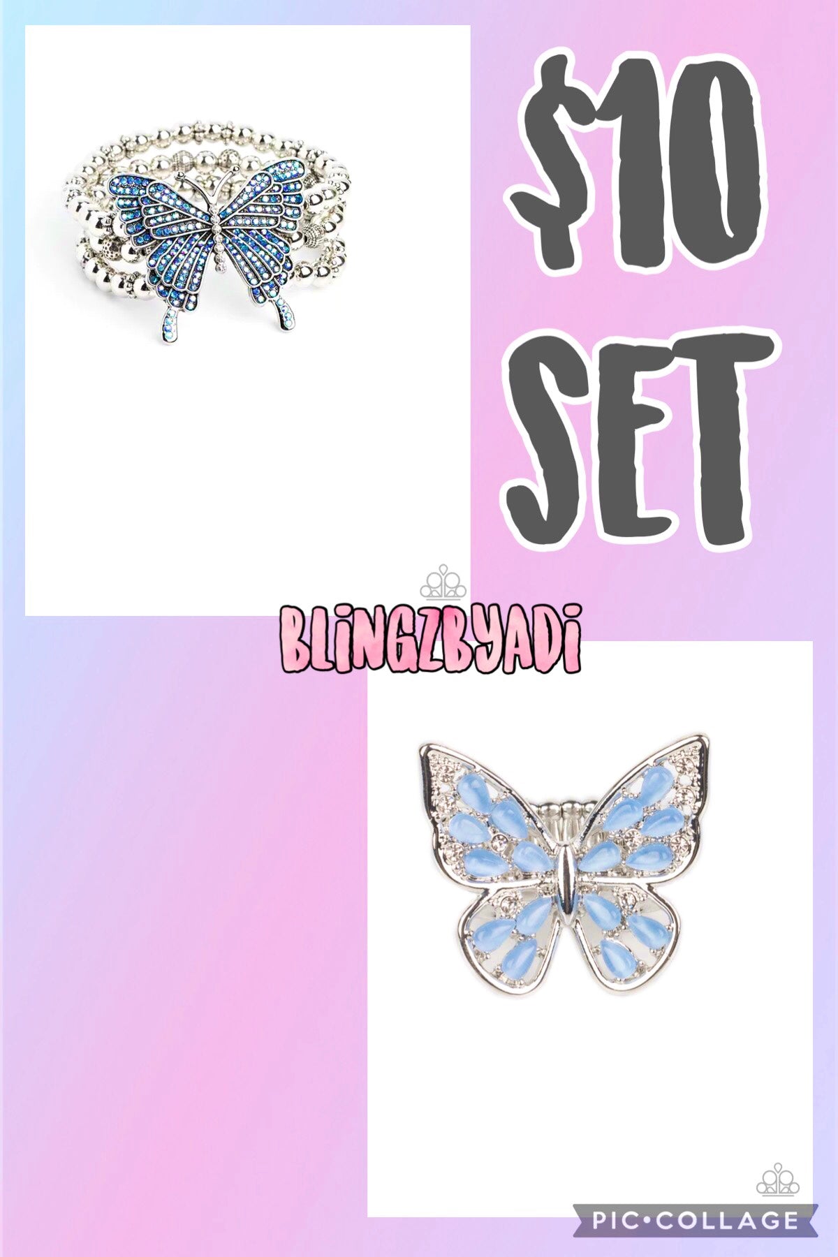 $10 Blue Butterfly Set A062/E003