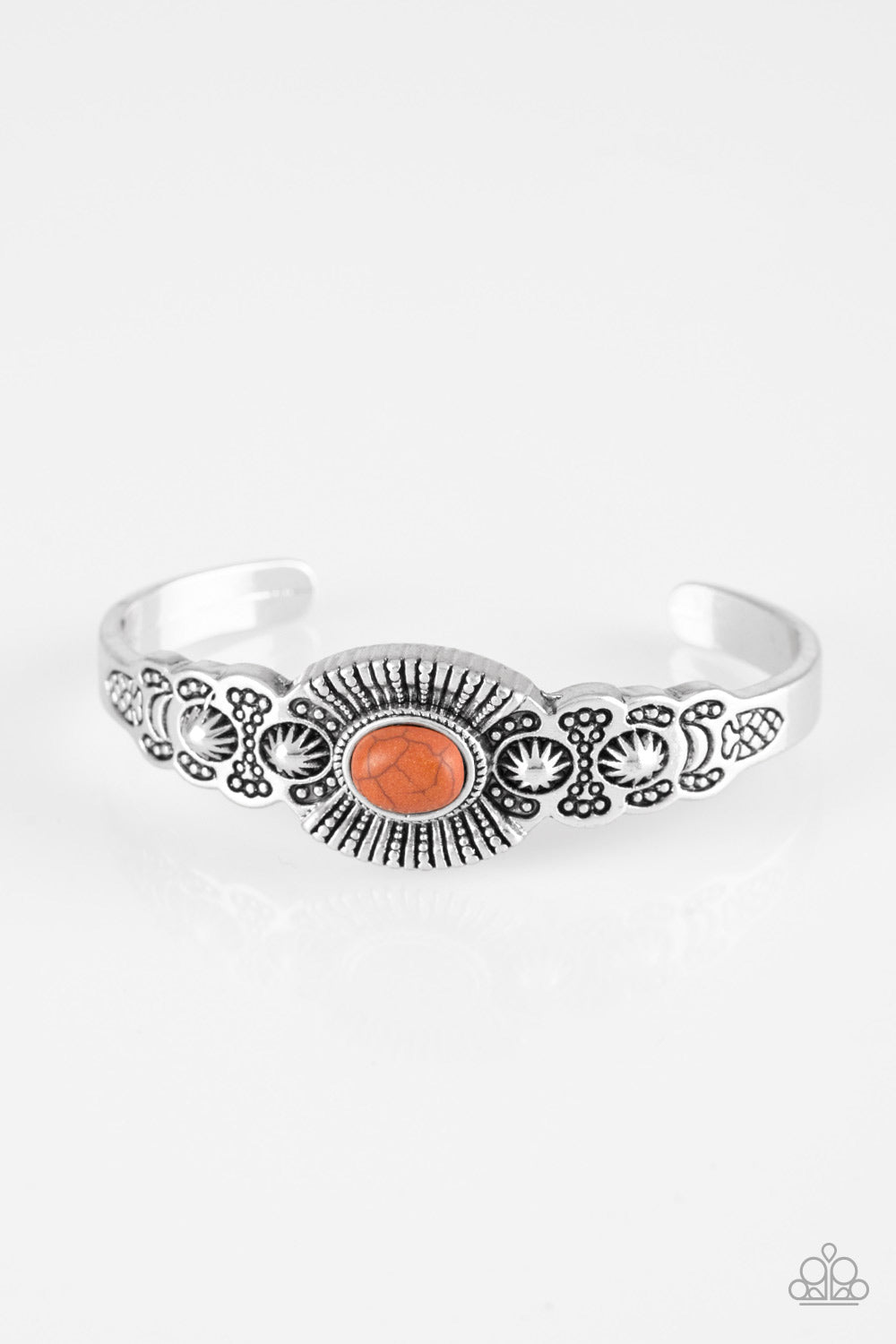 Wide Open Mesas - Orange cuff bracelet 938