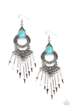 Load image into Gallery viewer, Southern Spearhead - Blue earring 961
