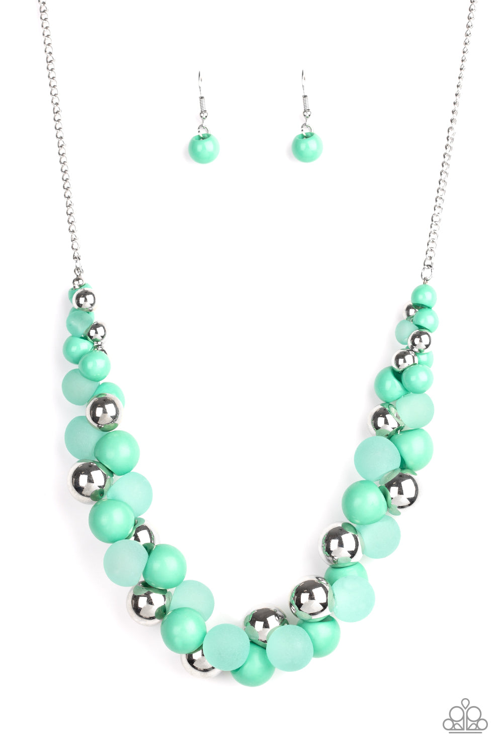 Bubbly Brilliance - green necklace 585