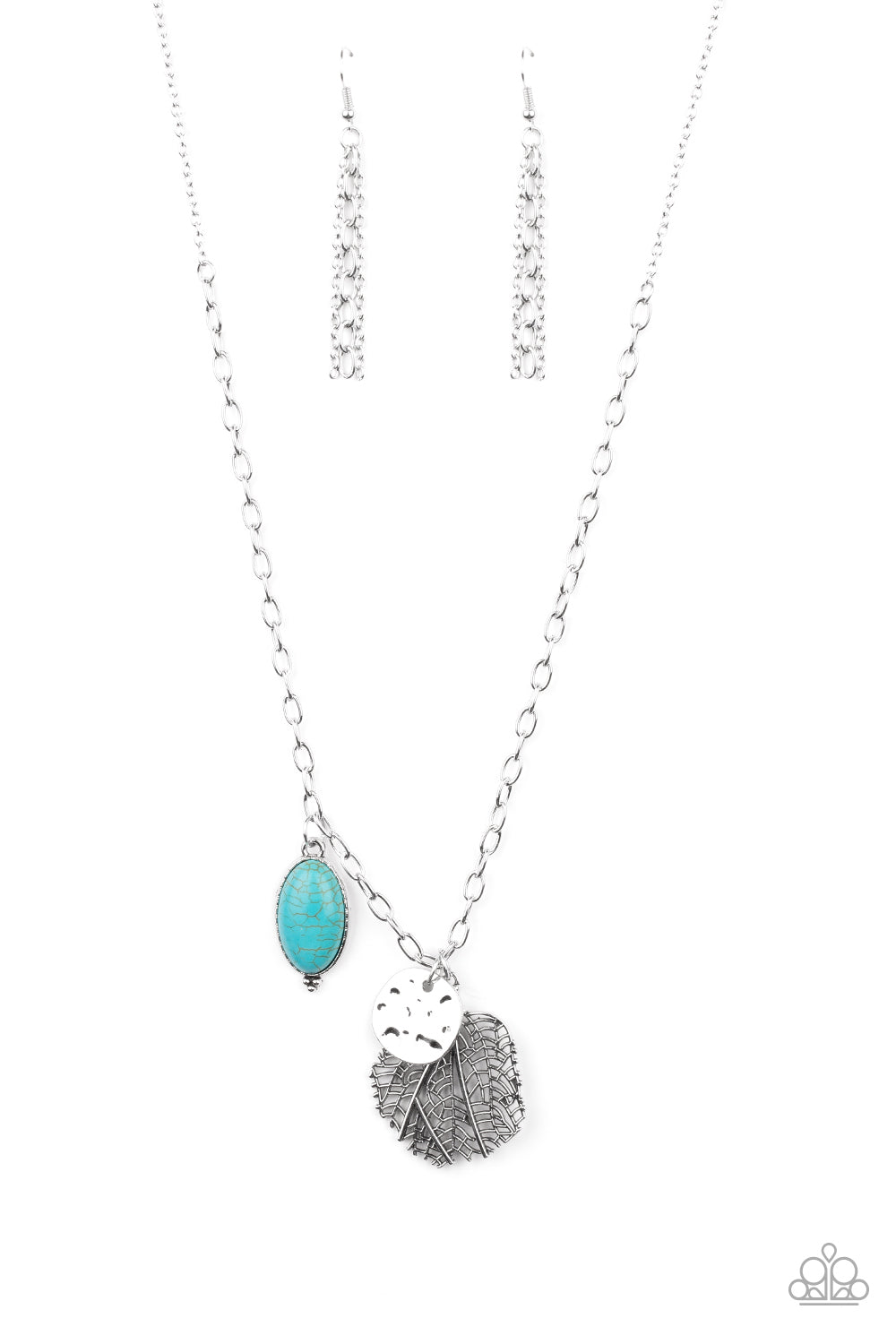 Free-Spirited Forager - blue necklace 665