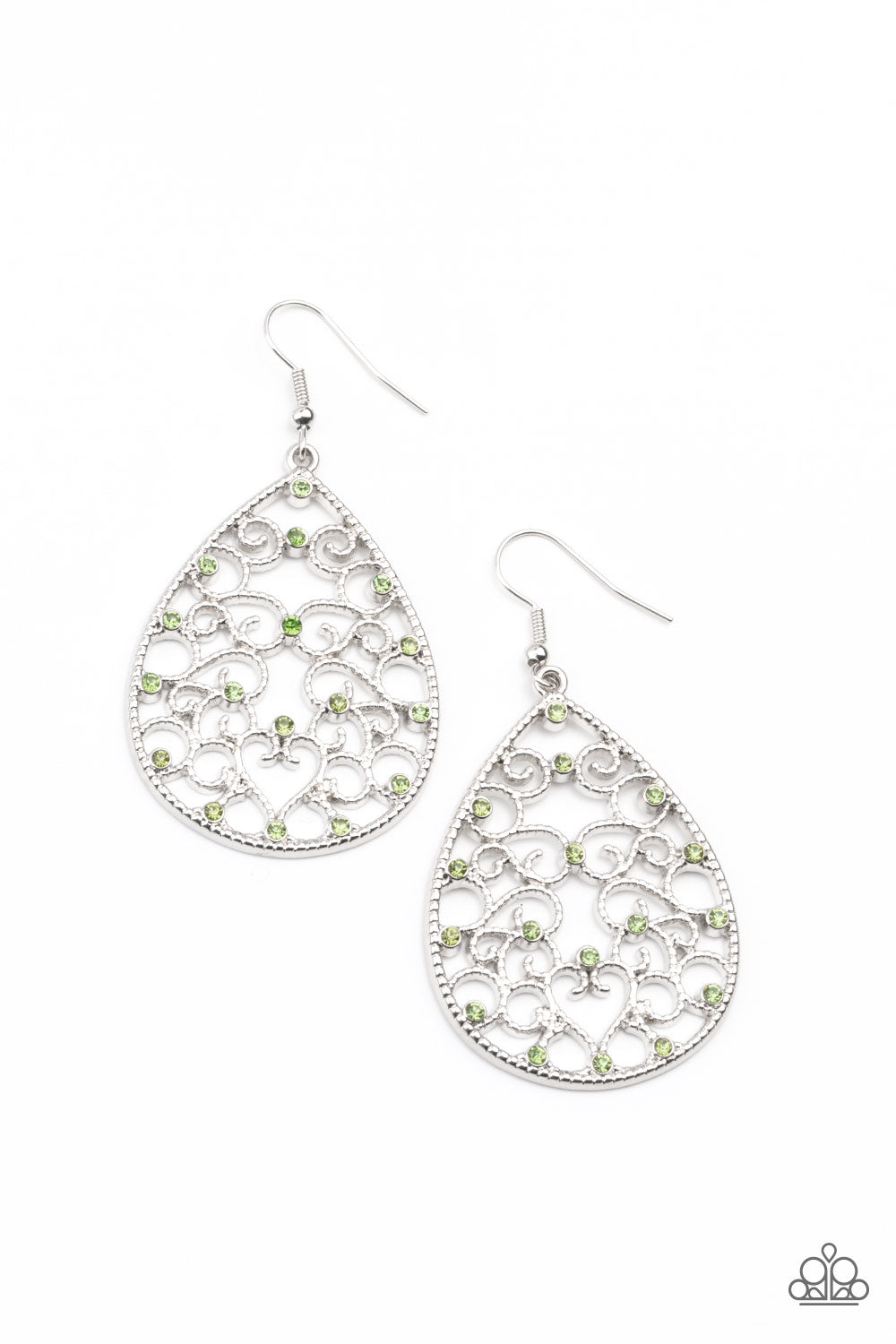Midnight Carriage - Green earring 2060