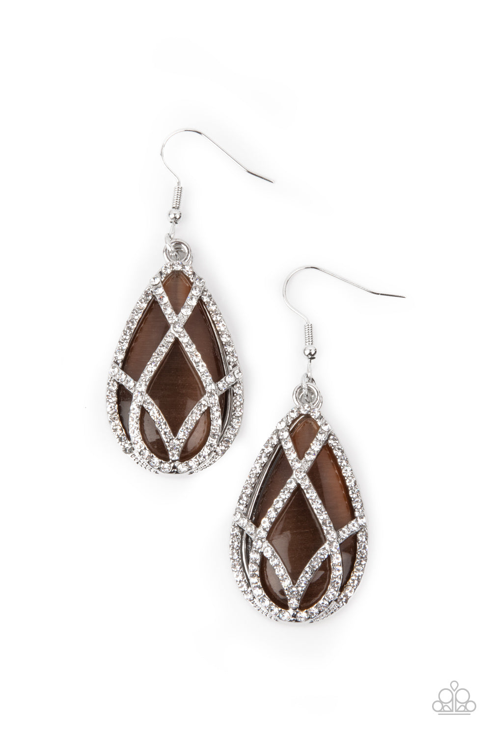 Crawling With Couture - Brown earring 772