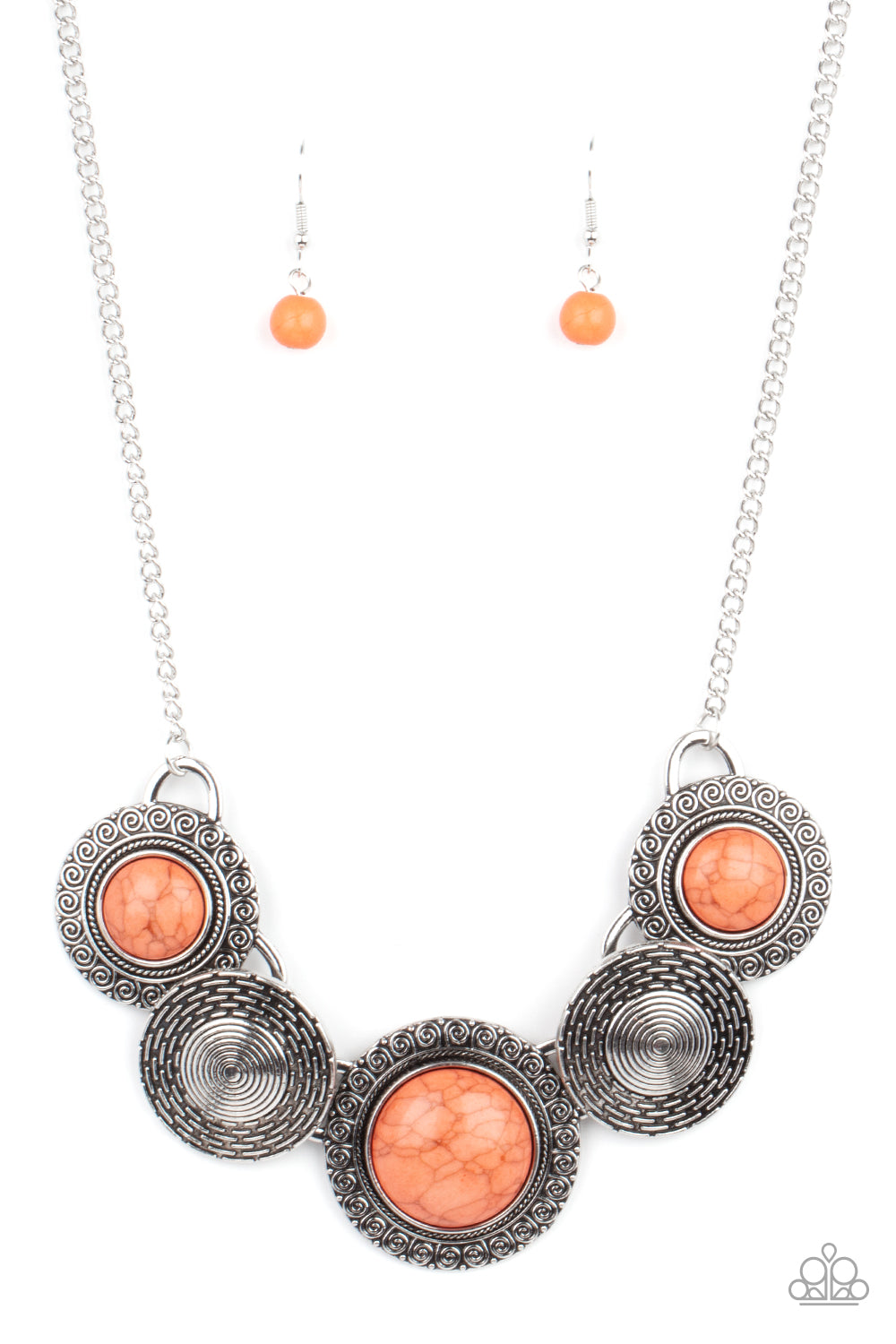 Canyon Cottage - Orange necklace 690