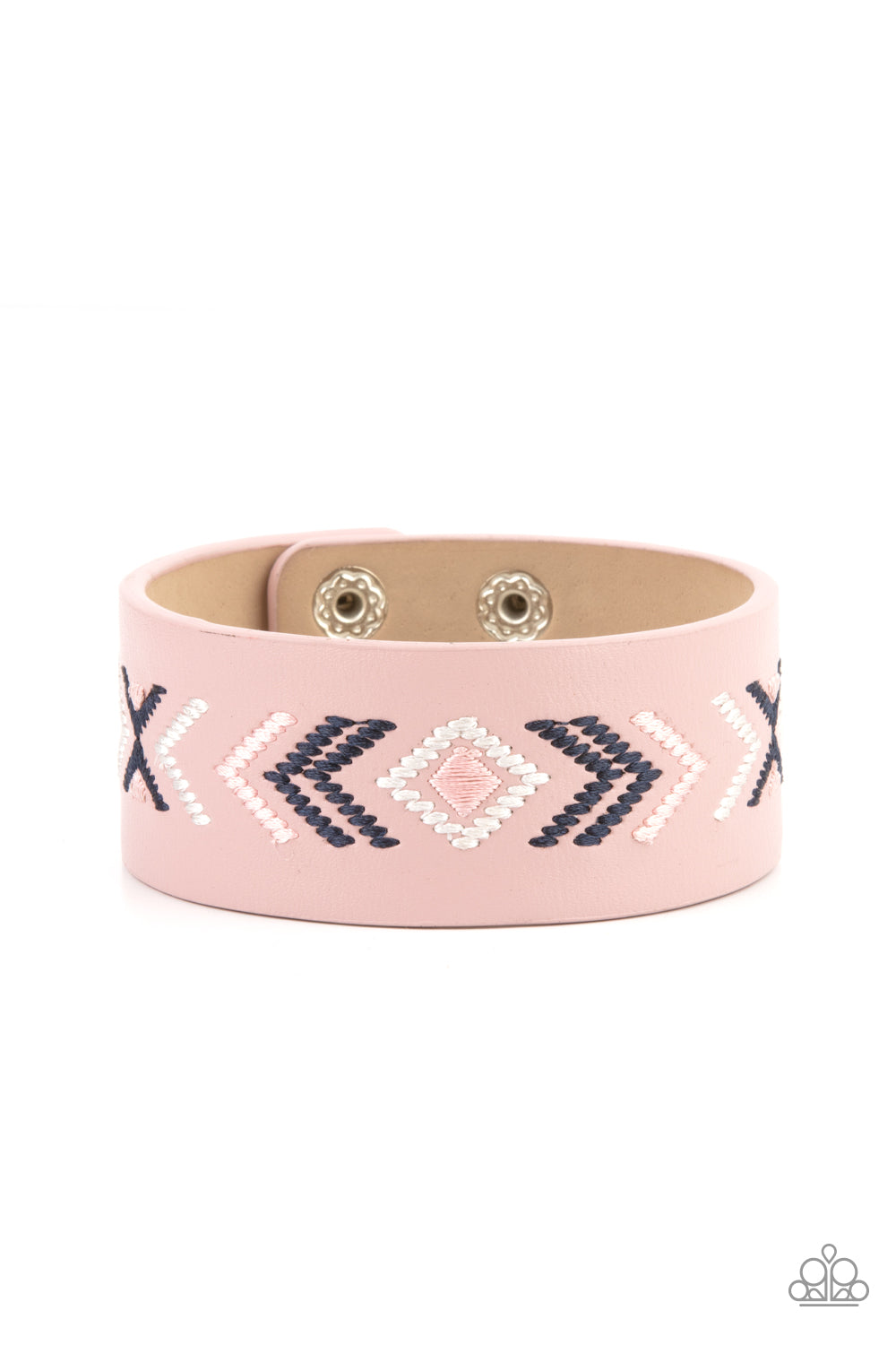 Cliff Glyphs - Pink bracelet A010