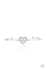 Load image into Gallery viewer, Heart of Ice - White cuff bracelet B103
