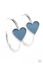 Load image into Gallery viewer, Kiss Up - Blue hoop earring 541
