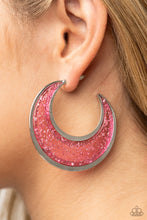 Load image into Gallery viewer, Charismatically Curvy - Pink hoop earring D077
