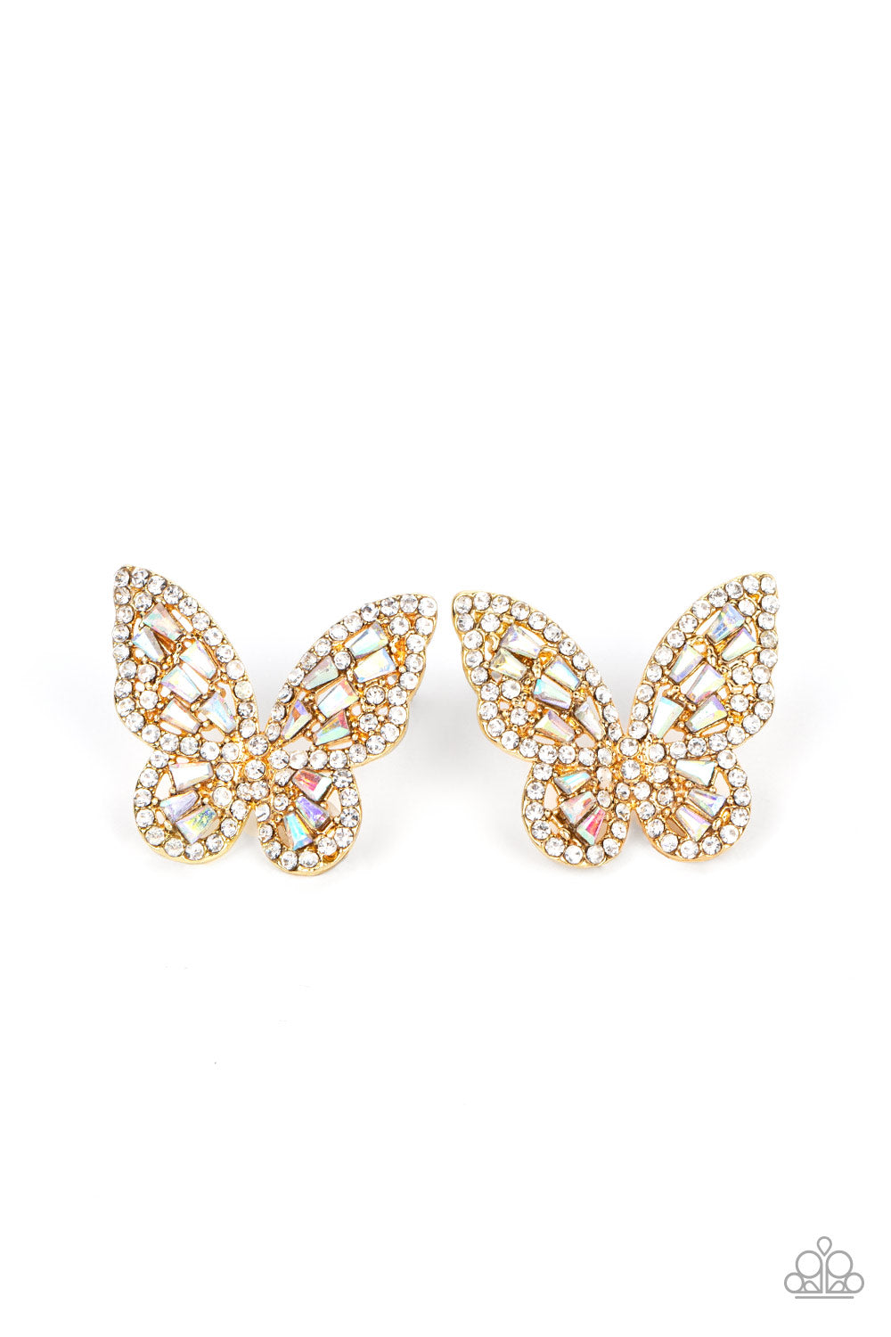 Smooth Like FLUTTER - Gold post earring B119