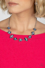 Load image into Gallery viewer, Fleek and Flecked - Blue necklace plus matching bracelet Speckled Shimmer - Blue  necklace B107
