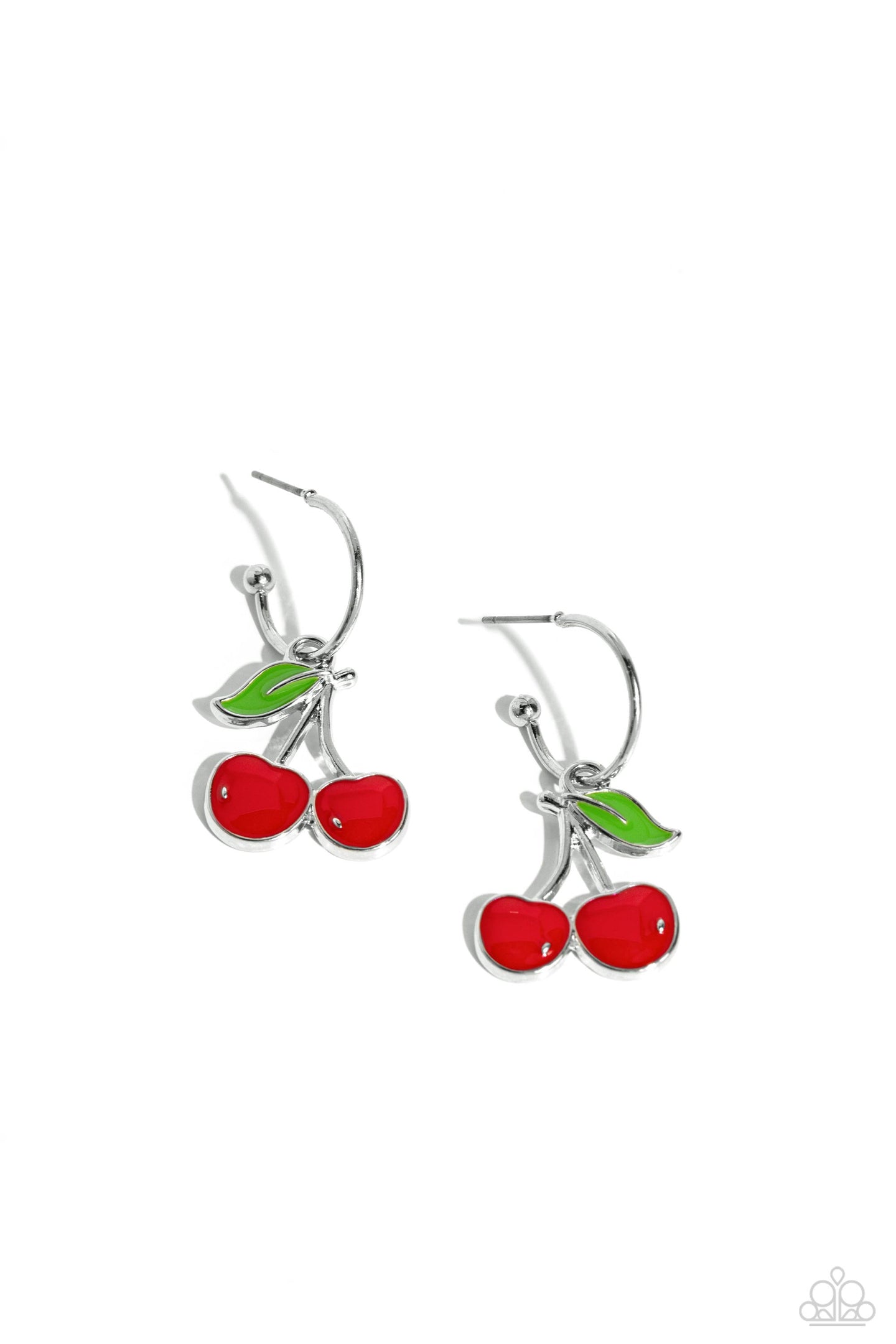 Cherry Caliber - Red hoop earring A064