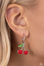 Load image into Gallery viewer, Cherry Caliber - Red hoop earring A064
