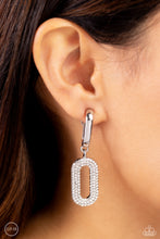 Load image into Gallery viewer, Linked Luxury - White clip-on earring A039
