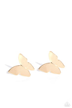 Load image into Gallery viewer, Butterfly Beholder - Gold post earring B125
